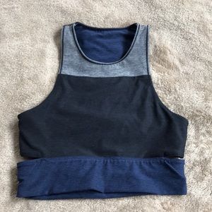OUTDOOR VOICES Tri Color Sports Bra/Crop Top
